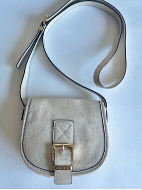 Michael Kors Small Cream Leather Crossbody Shoulder Bag
